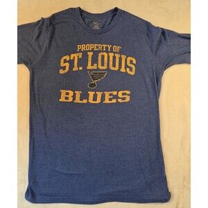 St Louis Blues Hockey Grey T-Shirt‎ Mens Size M Long Sleeve